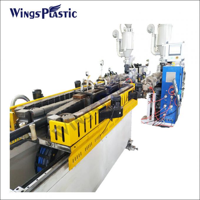 Plastic PE Dual Wall Corrugated Drainage Pipe Extruder Machine 6-8m/Min 2
