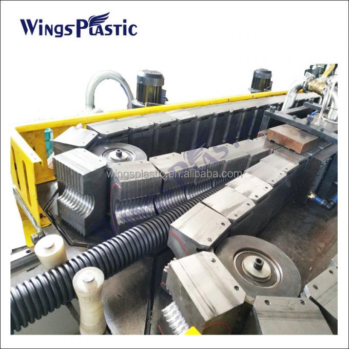Plastic PE Dual Wall Corrugated Drainage Pipe Extruder Machine 6-8m/Min 3