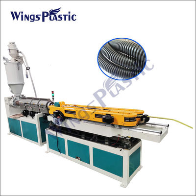 Pp-HDPE van pvc de Plastic Pijp die van Pvc van de Pijpuitdrijving Lijn Golfinstallatie maken