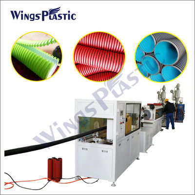 De hoge Productieve HDPE Dubbele Muur Golflijn die van de de Pijpuitdrijving van de Pijpriolering DWC Machine maken