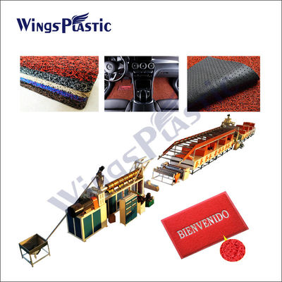 Pvc-de voetenmat die van Mat Car Carpet van de Rolvloer machine tot pvc maken de plastic mat die van de rollijn machine maken