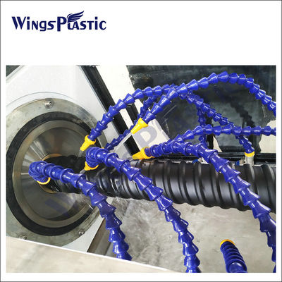 HDPE de spiraalvormige vlakke ronde golfmachine van de pijpextruder voor brugstraal