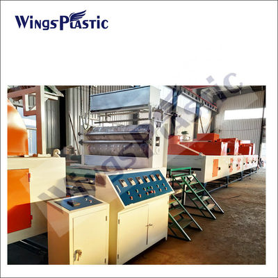 PVC dubbelkleurige spoel mat maken machine model nr. SJ100/30 10-19 mm dikte
