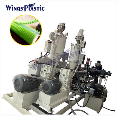 HDPE-PVC-dubbelwandige golfdraadmachine voor het extruderen van plastic buizen