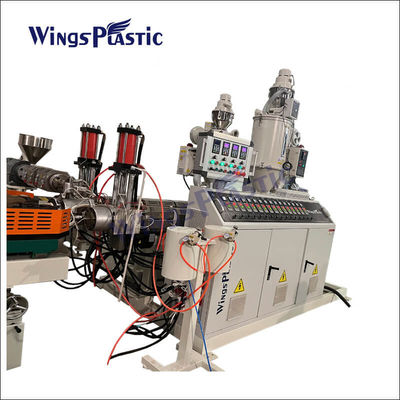 Productielijn voor hoge snelheid HDPE-dubbelwandgolfbuizen Plastic Extruder DWC-buizenmachine