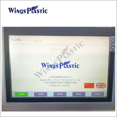 Recycled PS PC PET Plastic Curtain Sheet Kleine extrudermachine met PLC-besturingssysteem