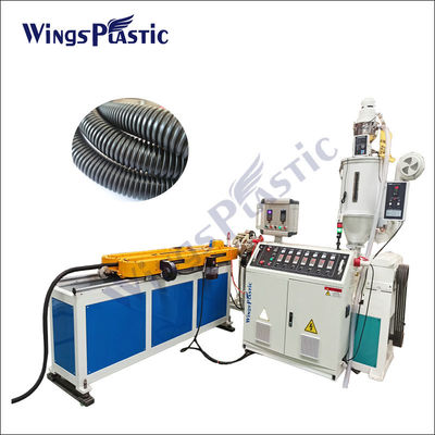 Pp Pe Pvc Plastic Single Wall Flexible Corrugated Hose Pipe Extrusion Machine Productielijn