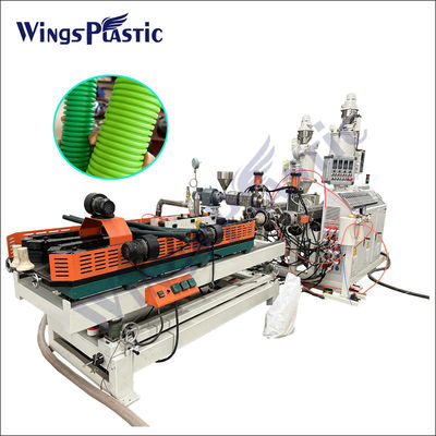 Productielijn voor hoge snelheid HDPE-dubbelwandgolfbuizen Plastic Extruder DWC-buizenmachine