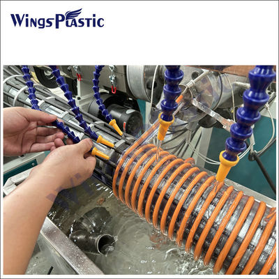 Plastic Extrusion Machine Line For Spiral PVC Suction Hose / Plastic PVC Spiral Suction Hose Pipe Extruder Productielijn